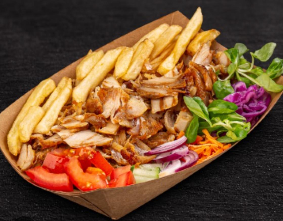 Chicken Doner Meat and Chips