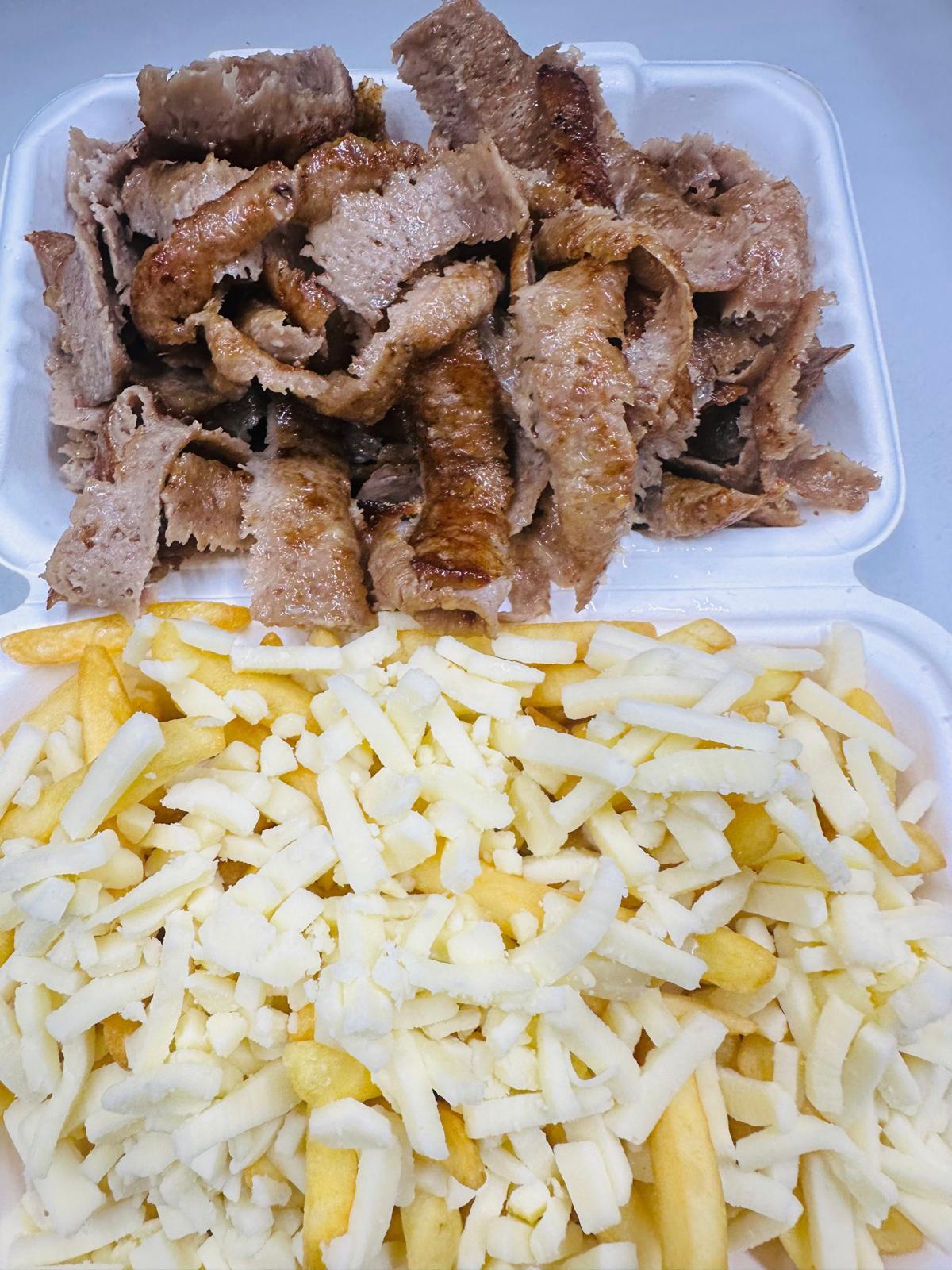 Doner Meat and Cheesy Chips
